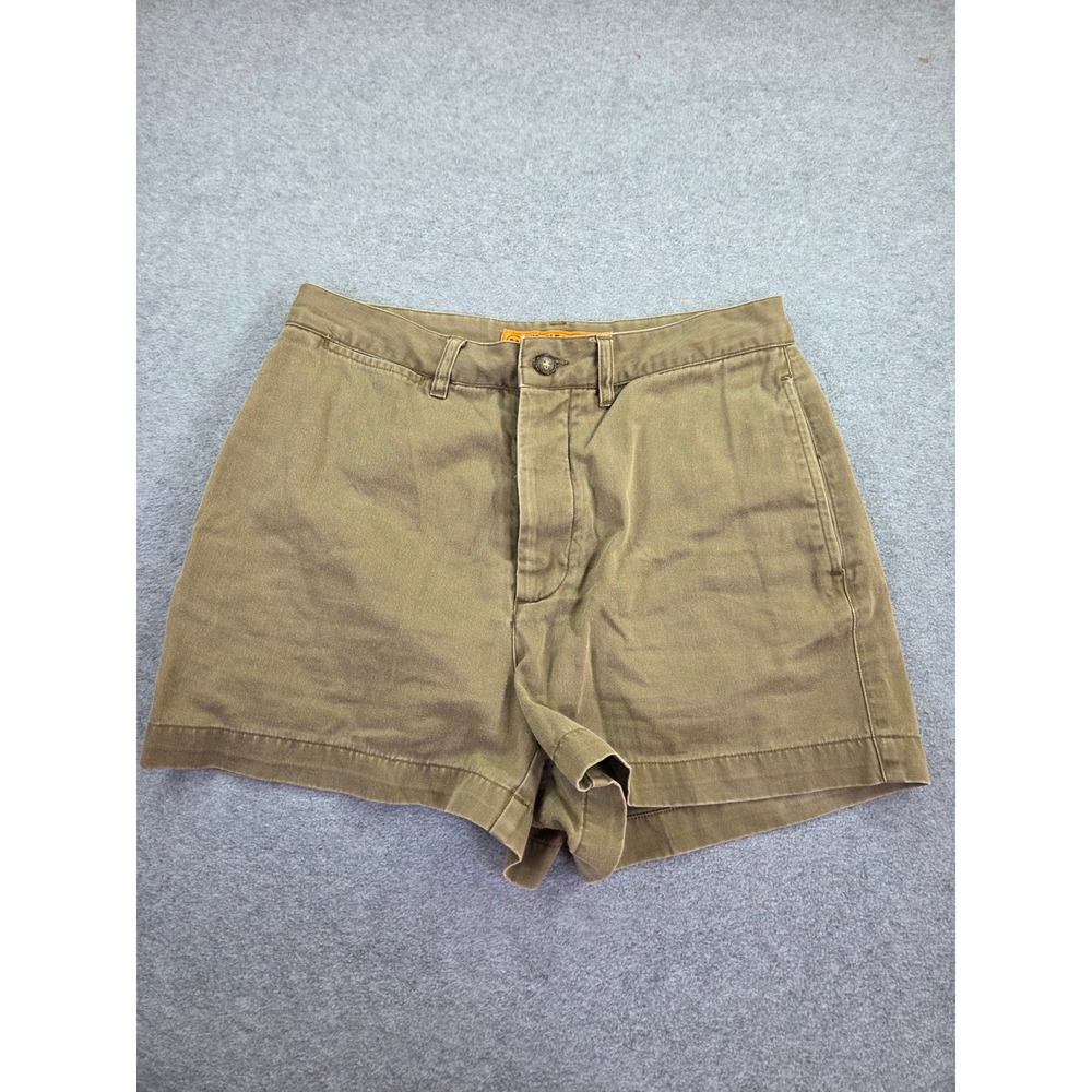 Durable Goods Womens Olive Green Utility Shorts Size 8 Button Fly Cotton